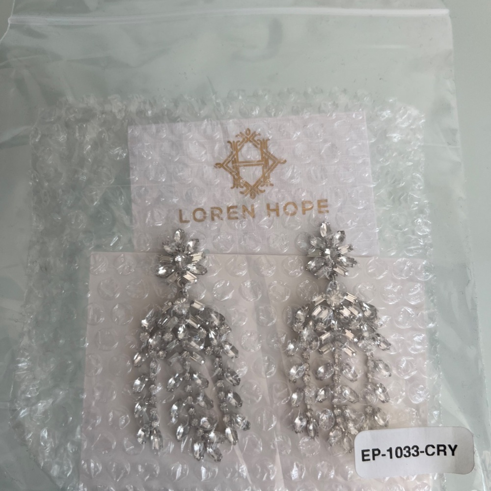 LOREN HOPE Elena Crystal Chandelier Statement Earrings - Picture 7 of 7